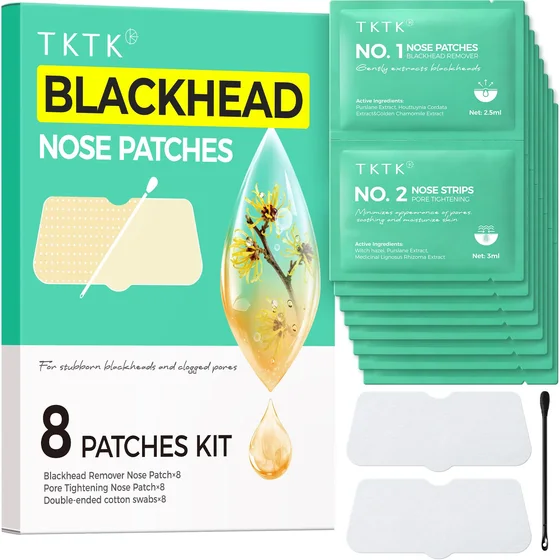 TKTK Blackhead Nose Patches, 3-Step Kit