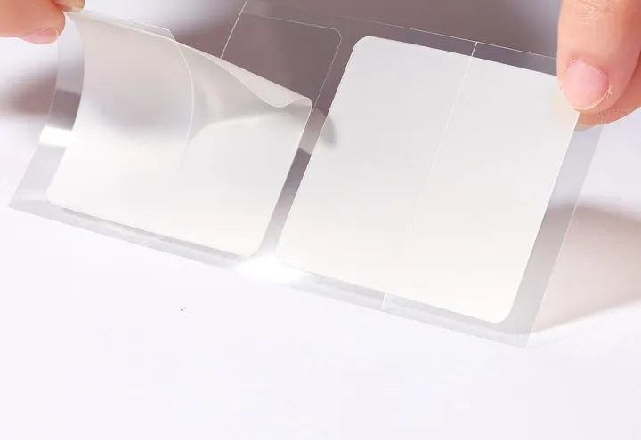 TKTK patches: hand peeling a 45 mm square