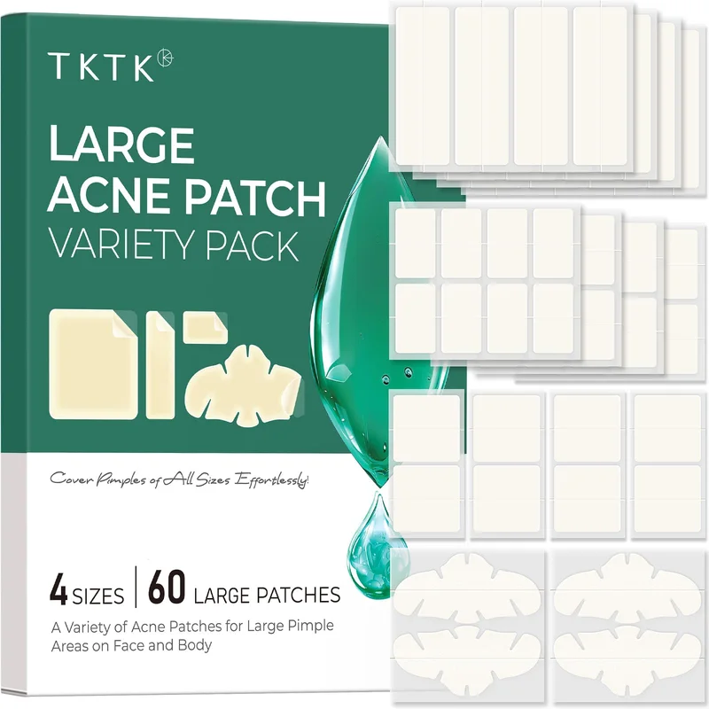 TKTK Large Hydrocolloid Pimple Patches, 4 Big Sizes