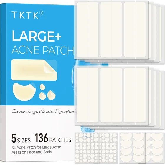 TKTK Large Pimple Patches for Face and Body, 68 x 27 mm