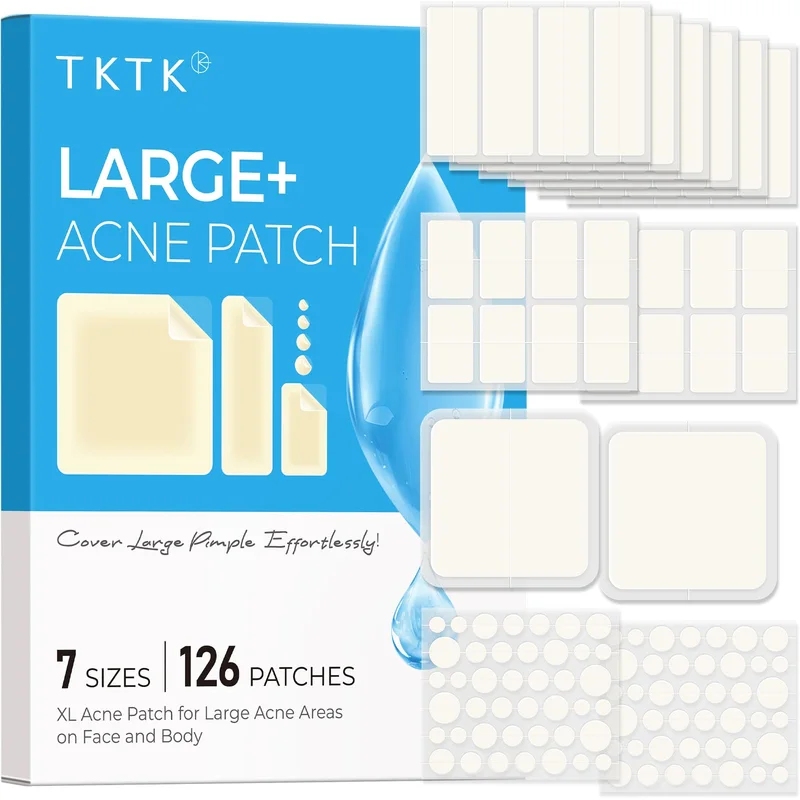 TKTK Large Pimple Patches for Face and Body, 7 Sizes
