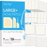 TKTK Large Pimple Patches for Face and Body, 7 Sizes, 126 patches