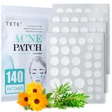 TKTK Pimple Patches, 4 Sizes with Tea Tree and Calendula Oil, 140 patches