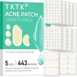 TKTK Pimple Patches Bulk Variety Pack, 5 Sizes, 443 patches
