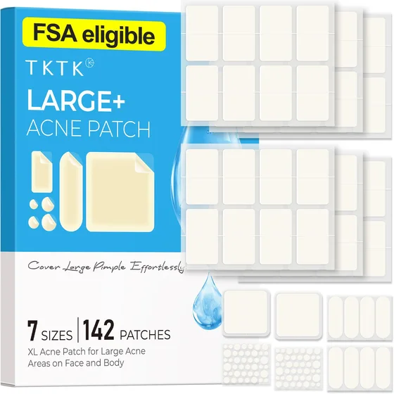 TKTK XL Acne Stickers for Face and Body, 7 Sizes